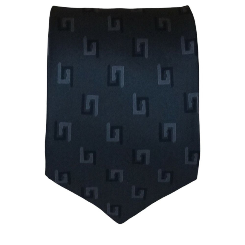 ETRO Gray Geometric Silk Tie ITALY 58"/ 3.6" EC